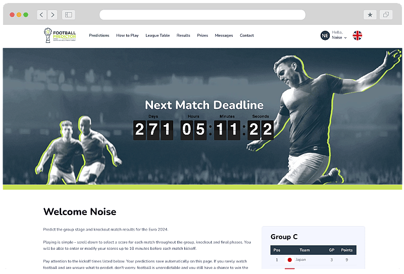 Euro 2024 Football Predictor, Fantasy Sports Game