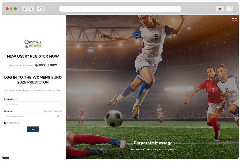 Predictor de fútbol Iniciar sesión